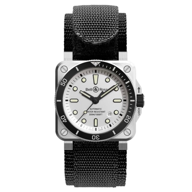Bell & Ross BR 03-92 Diver White (BR0392-D-WH-ST/SRB) - Chrono Swiss Watch Bell & Ross BR 03-92 Diver White (BR0392-D-WH-ST/SRB) - Chrono Swiss Watch