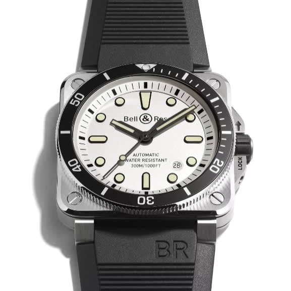 Bell & Ross BR 03-92 Diver White (BR0392-D-WH-ST/SRB) - Chrono Swiss Watch Bell & Ross BR 03-92 Diver White (BR0392-D-WH-ST/SRB) - Chrono Swiss Watch