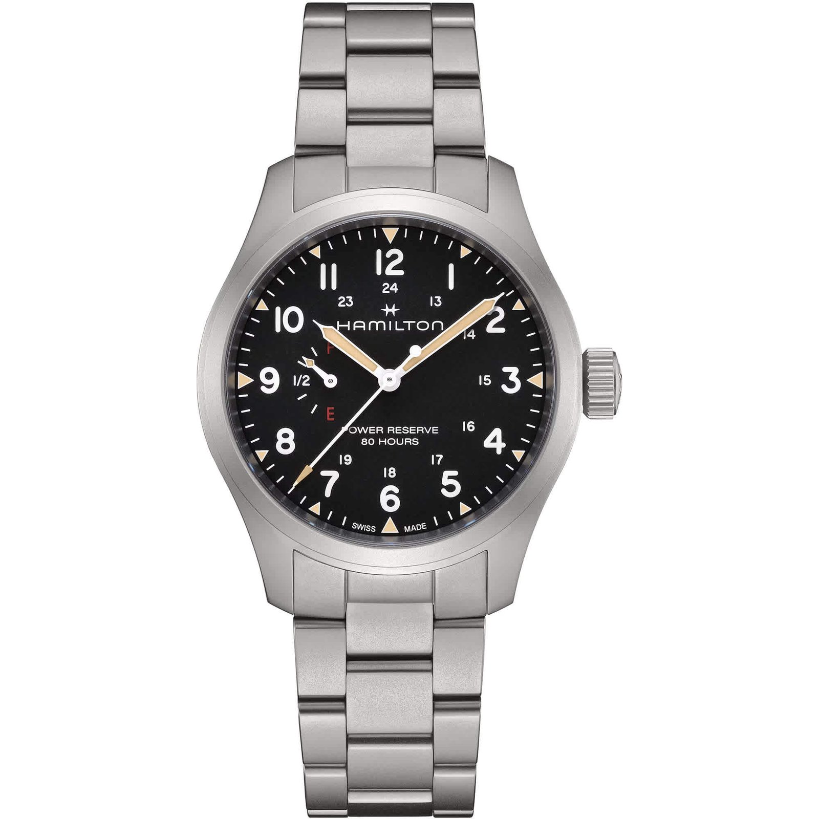 Hamilton Khaki Field Mechanical Power Reserve (H69509130) - Chrono Swiss Watch Hamilton Khaki Field Mechanical Power Reserve (H69509130) - Chrono Swiss Watch