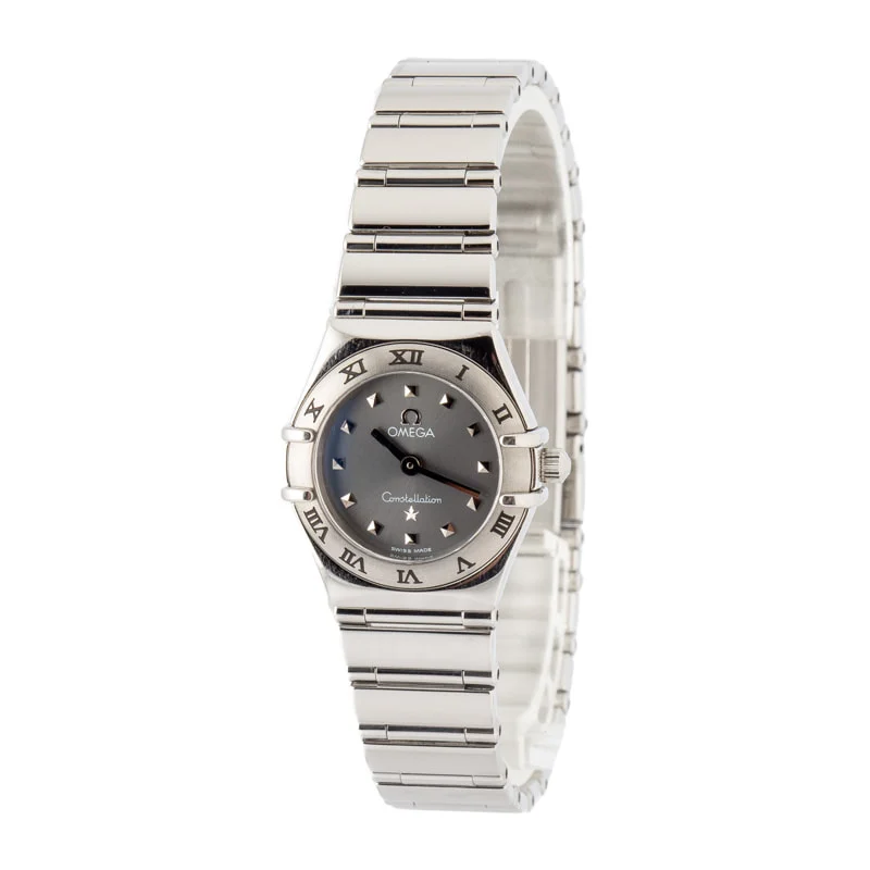 Ladies Mini Omega Constellation Grey Dial - Chrono Swiss Watch Ladies Mini Omega Constellation Grey Dial - Chrono Swiss Watch