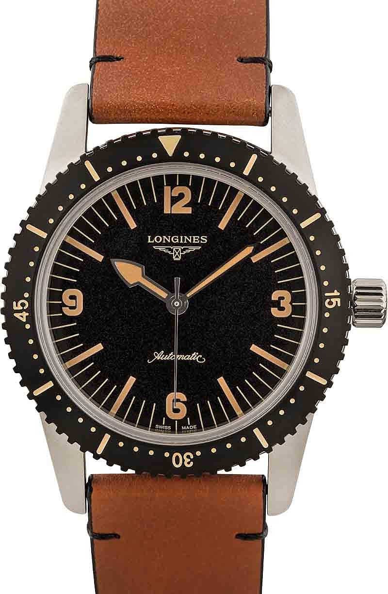Longines Heritage Skin Diver Black Arabic Dial - Chrono Swiss Watch Longines Heritage Skin Diver Black Arabic Dial - Chrono Swiss Watch