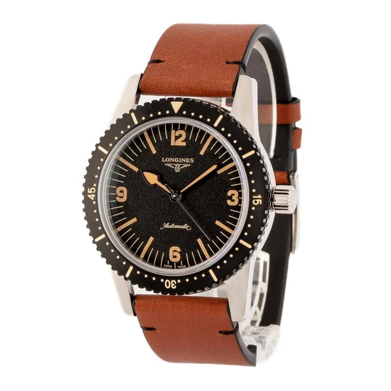 Longines Heritage Skin Diver Black Arabic Dial - Chrono Swiss Watch Longines Heritage Skin Diver Black Arabic Dial - Chrono Swiss Watch