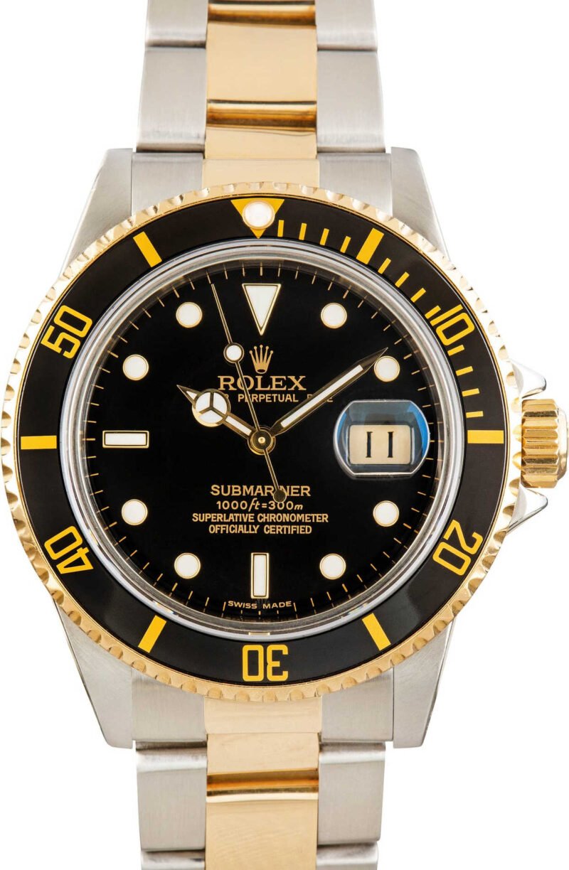 Men's Rolex Submariner 16803 Black Dial - Chrono Swiss Watch Men's Rolex Submariner 16803 Black Dial - Chrono Swiss Watch