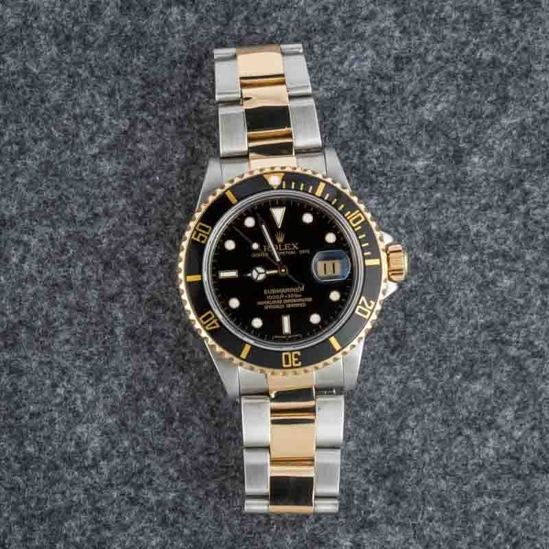 Men's Rolex Submariner 16803 Black Dial - Chrono Swiss Watch Men's Rolex Submariner 16803 Black Dial - Chrono Swiss Watch