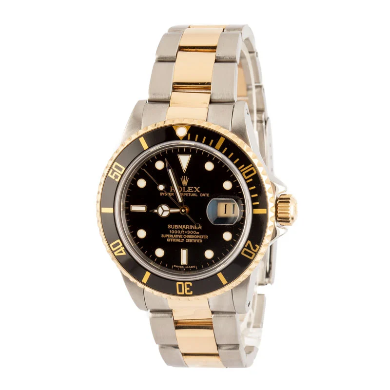 Men's Rolex Submariner 16803 Black Dial - Chrono Swiss Watch Men's Rolex Submariner 16803 Black Dial - Chrono Swiss Watch