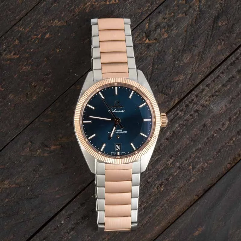 Omega Constellation Globemaster Blue Dial Steel & Sedna Gold - Chrono Swiss Watch Omega Constellation Globemaster Blue Dial Steel & Sedna Gold - Chrono Swiss Watch