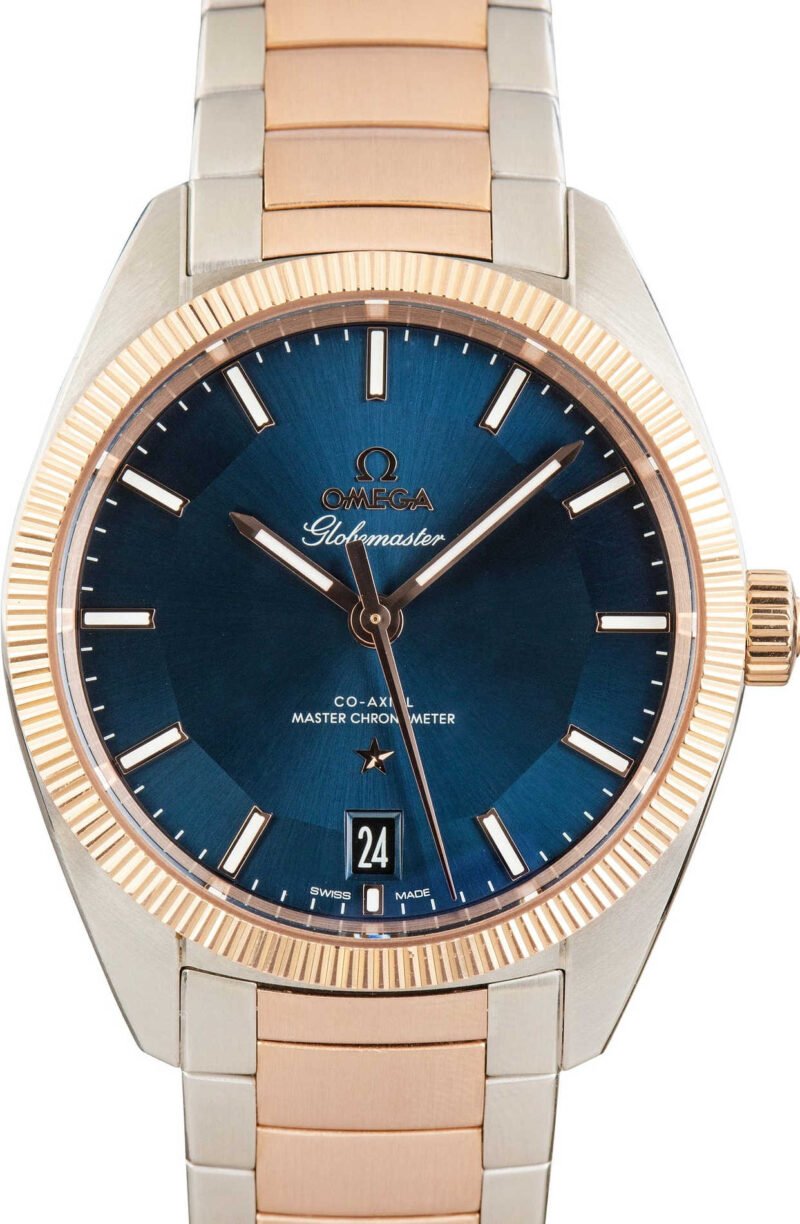 Omega Constellation Globemaster Blue Dial Steel & Sedna Gold - Chrono Swiss Watch Omega Constellation Globemaster Blue Dial Steel & Sedna Gold - Chrono Swiss Watch