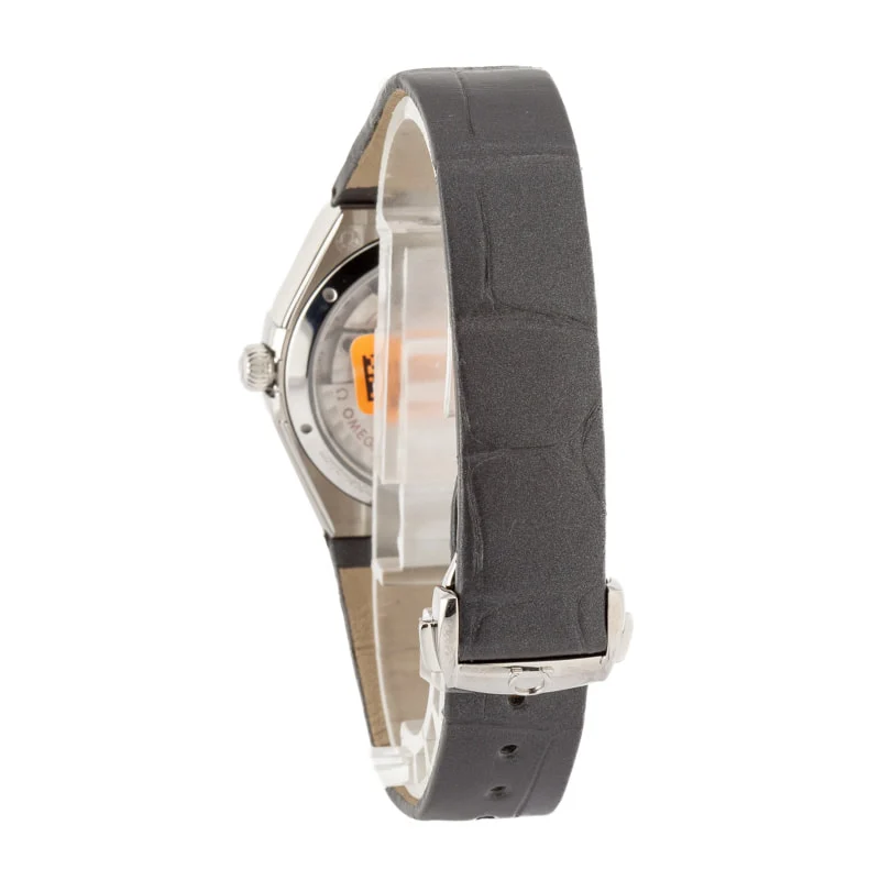 Omega Constellation Steel on Leather Silver Dial - Chrono Swiss Watch Omega Constellation Steel on Leather Silver Dial - Chrono Swiss Watch
