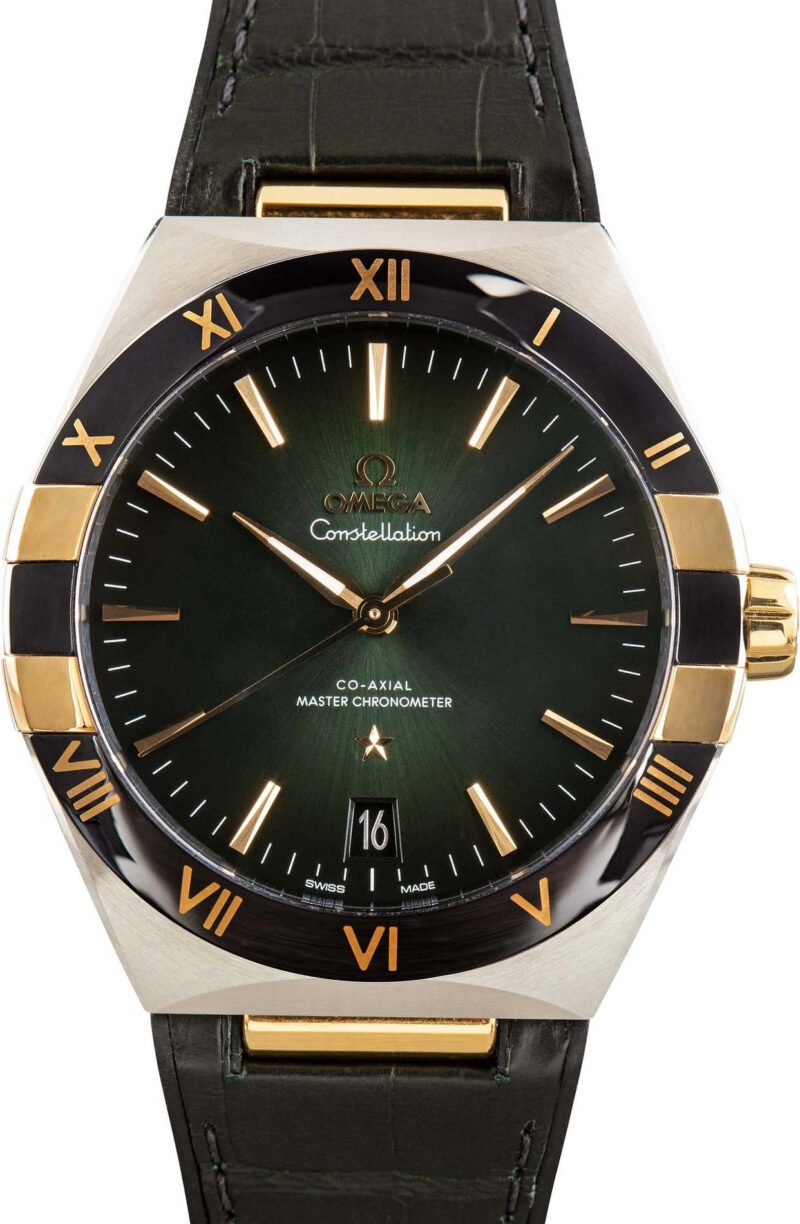 Omega Constellation Steel & Yellow Gold Green Dial - Chrono Swiss Watch Omega Constellation Steel & Yellow Gold Green Dial - Chrono Swiss Watch