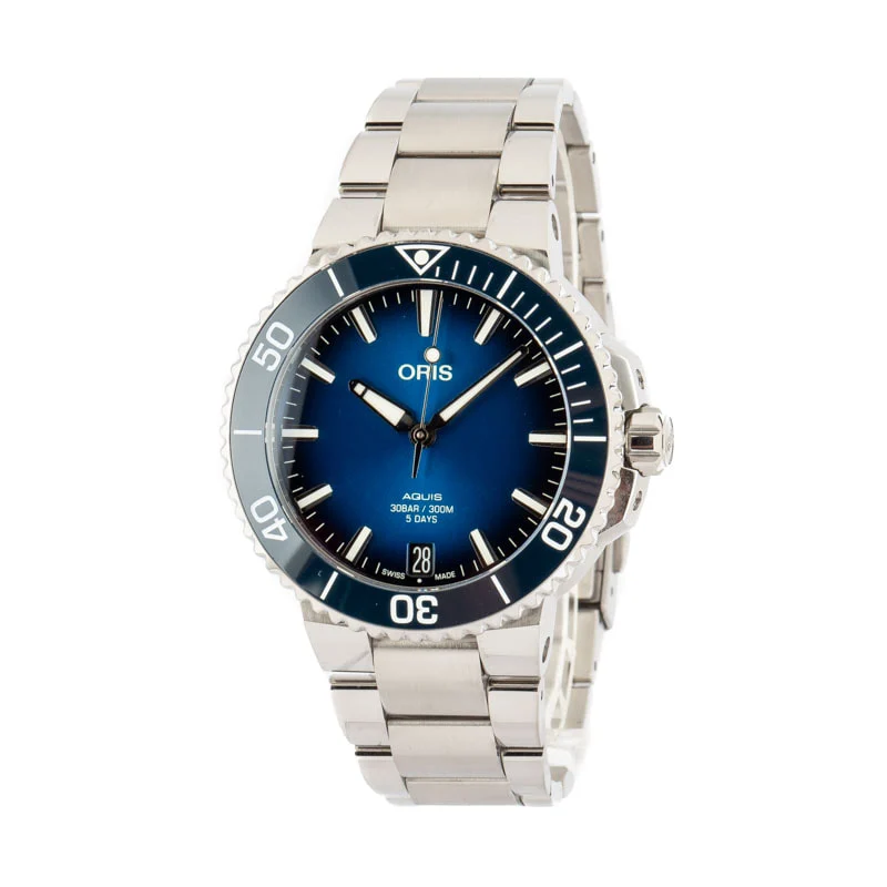 Oris Aquis Date Stainless Steel Blue - Chrono Swiss Watch Oris Aquis Date Stainless Steel Blue - Chrono Swiss Watch