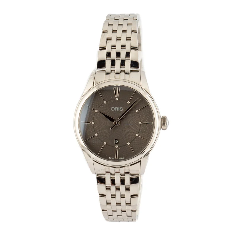 Oris Artelier Date Diamonds Grey Dial - Chrono Swiss Watch Oris Artelier Date Diamonds Grey Dial - Chrono Swiss Watch