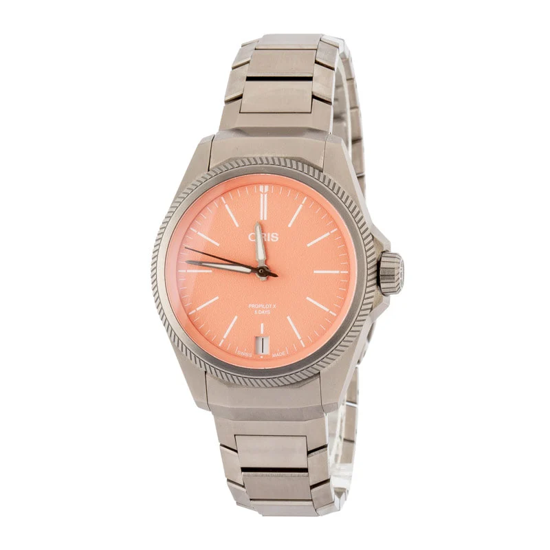 Oris Titanium ProPilot X Pink Dial - Chrono Swiss Watch Oris Titanium ProPilot X Pink Dial - Chrono Swiss Watch