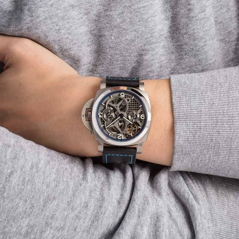 Panerai Luminor Tourbillon GMT Skeleton Dial - Chrono Swiss Watch Panerai Luminor Tourbillon GMT Skeleton Dial - Chrono Swiss Watch