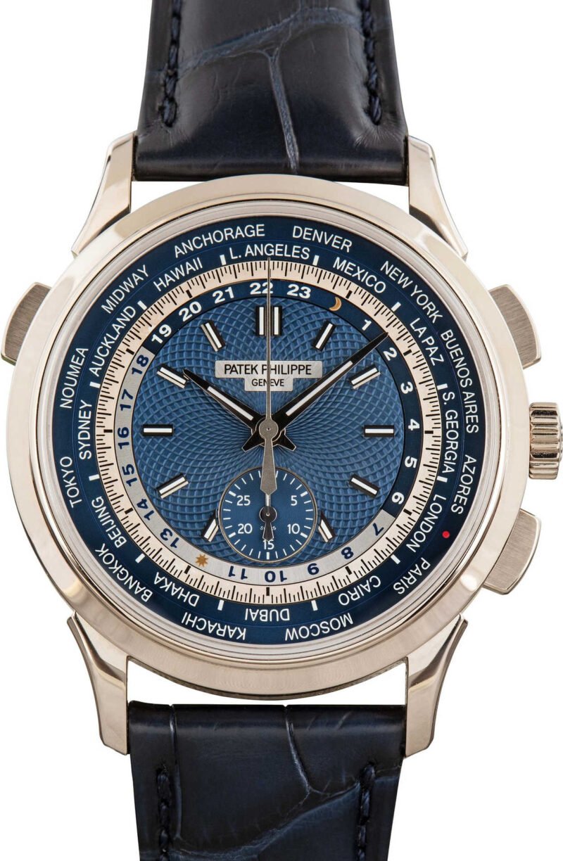 Patek Philippe Complications 5930G Blue Dial - Chrono Swiss Watch Patek Philippe Complications 5930G Blue Dial - Chrono Swiss Watch