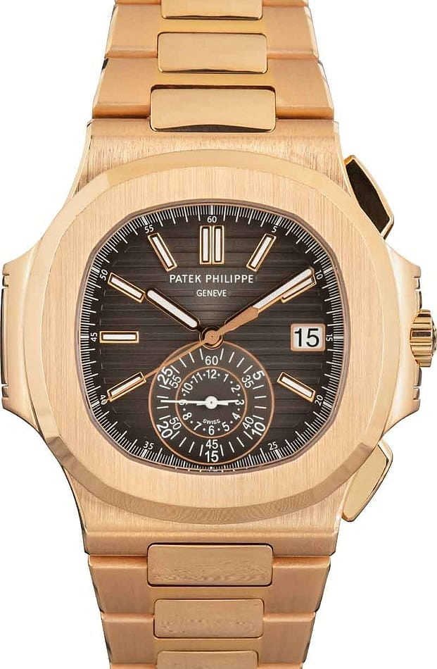 Patek Philippe Nautilus Chronograph Date Rose Gold - Chrono Swiss Watch Patek Philippe Nautilus Chronograph Date Rose Gold - Chrono Swiss Watch