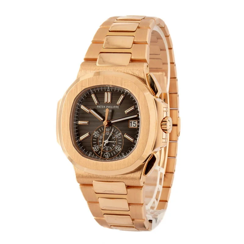 Patek Philippe Nautilus Chronograph Date Rose Gold - Chrono Swiss Watch Patek Philippe Nautilus Chronograph Date Rose Gold - Chrono Swiss Watch