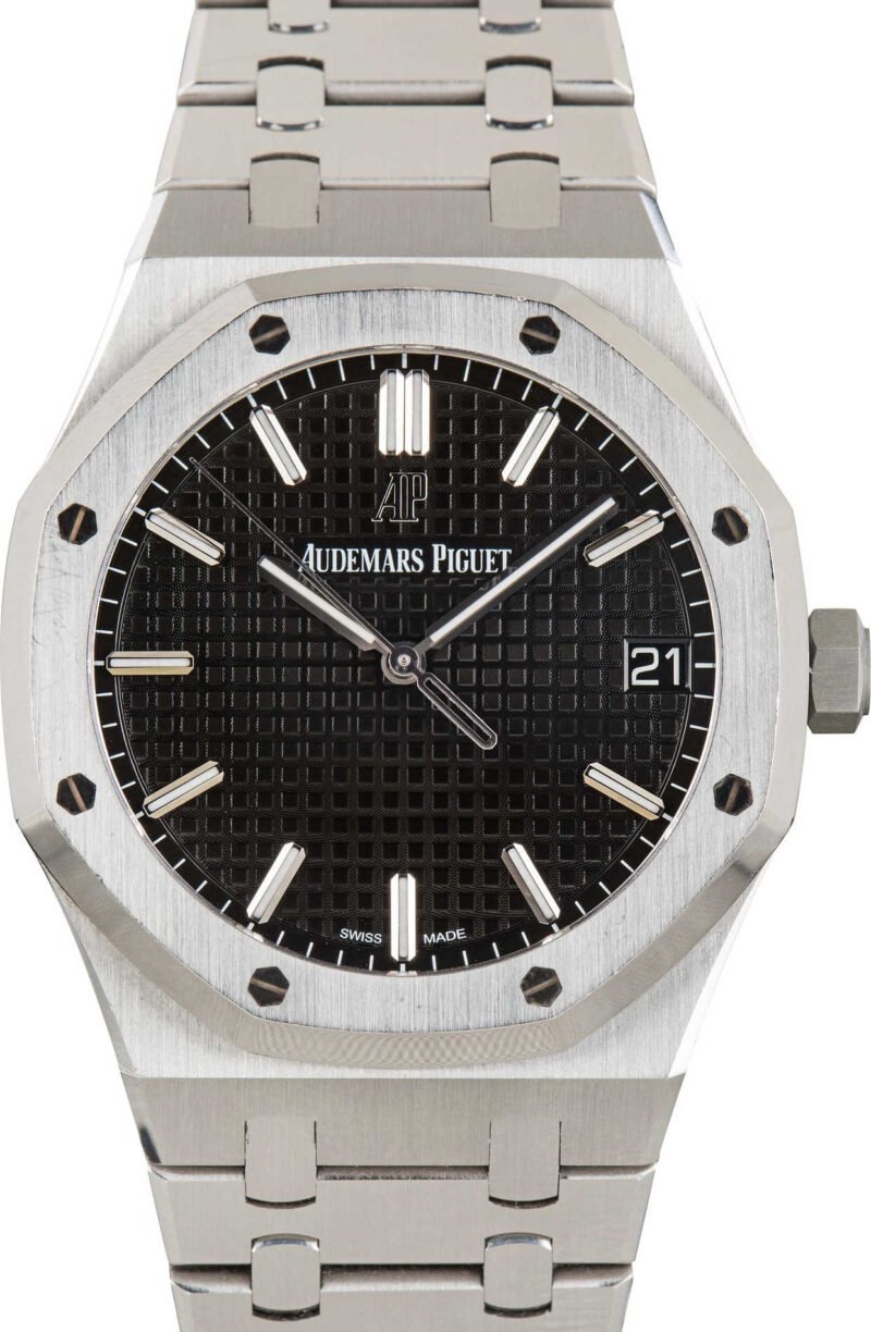 Pre-owned Audemars Piguet Royal Oak Selfwinding Black Dial - Chrono Swiss Watch Pre-owned Audemars Piguet Royal Oak Selfwinding Black Dial - Chrono Swiss Watch