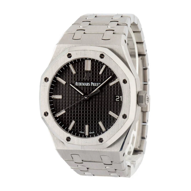 Pre-owned Audemars Piguet Royal Oak Selfwinding Black Dial - Chrono Swiss Watch Pre-owned Audemars Piguet Royal Oak Selfwinding Black Dial - Chrono Swiss Watch