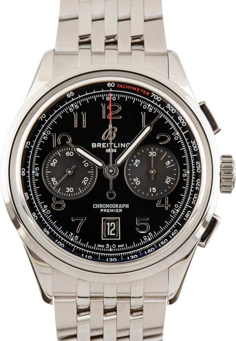Pre-owned Breitling Premier Chronograph Stainless Steel - Chrono Swiss Watch Pre-owned Breitling Premier Chronograph Stainless Steel - Chrono Swiss Watch