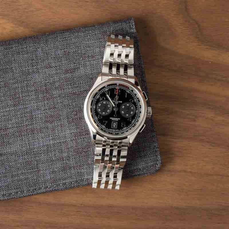 Pre-owned Breitling Premier Chronograph Stainless Steel - Chrono Swiss Watch Pre-owned Breitling Premier Chronograph Stainless Steel - Chrono Swiss Watch