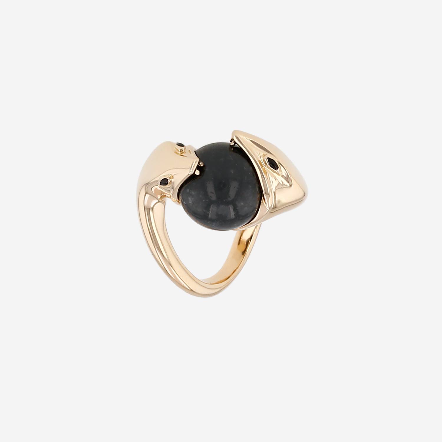 Bague Boucheron Trouble en or jaune et jade noir Bague Boucheron Trouble en or jaune et jade noir