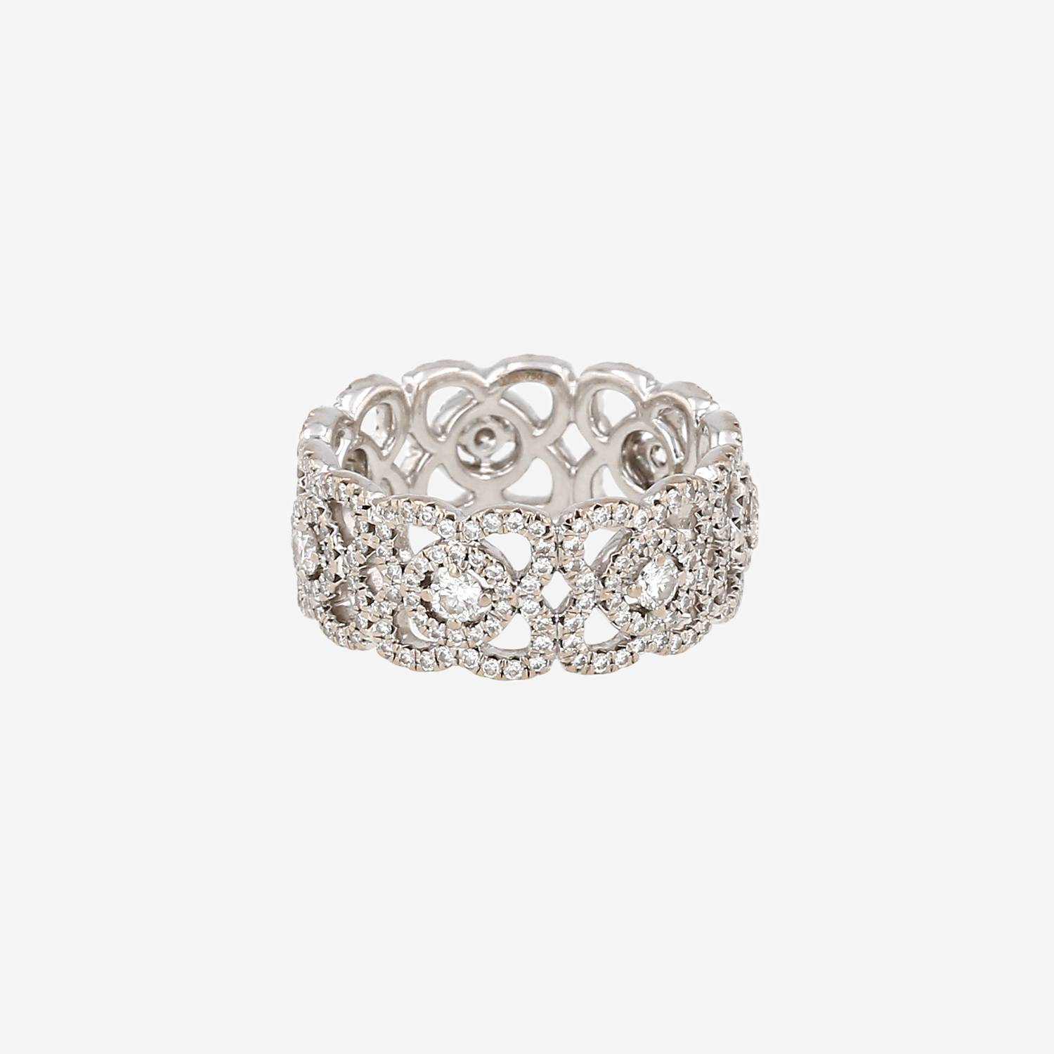 Bague De Beers Enchanted Lotus en or blanc et diamants Bague De Beers Enchanted Lotus en or blanc et diamants
