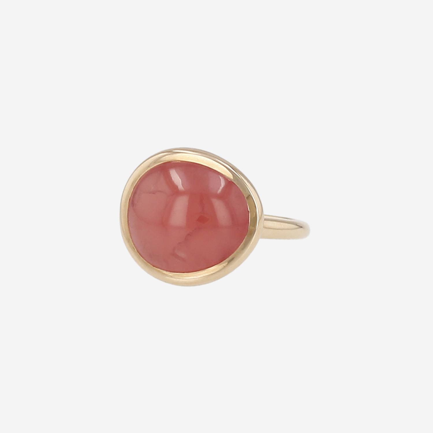 Bague Fred Belles Rives en or jaune et rhodonite Bague Fred Belles Rives en or jaune et rhodonite