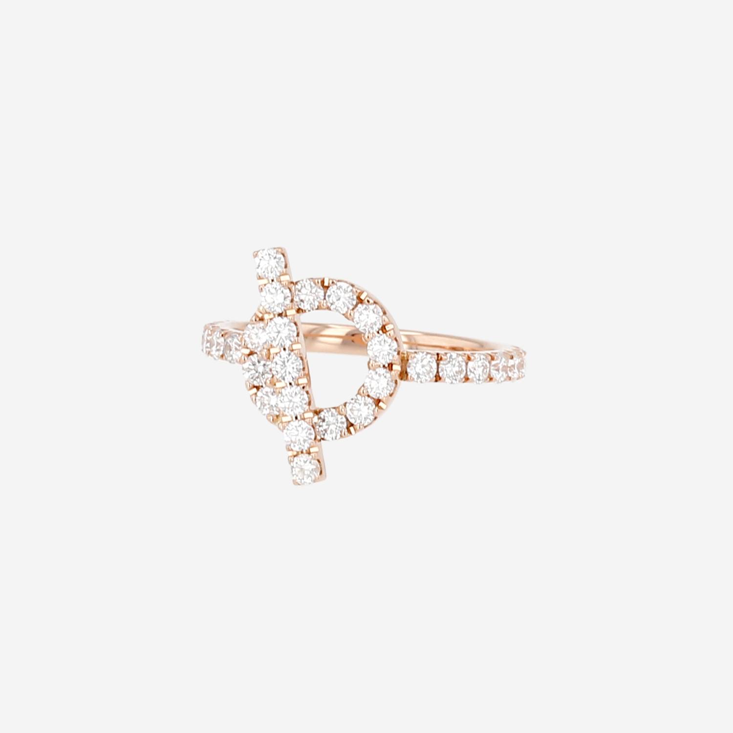 Bague Hermès Finesse en or rose et diamants Bague Hermès Finesse en or rose et diamants