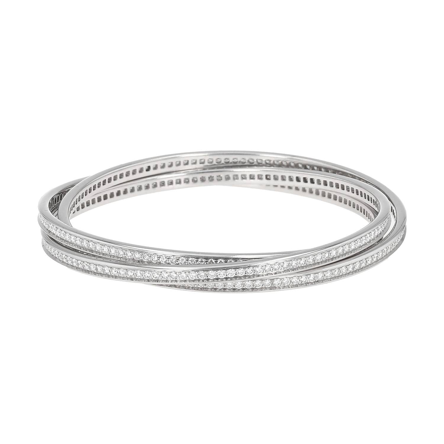 Bracelet Cartier Trinity en or blanc et diamants Bracelet Cartier Trinity en or blanc et diamants