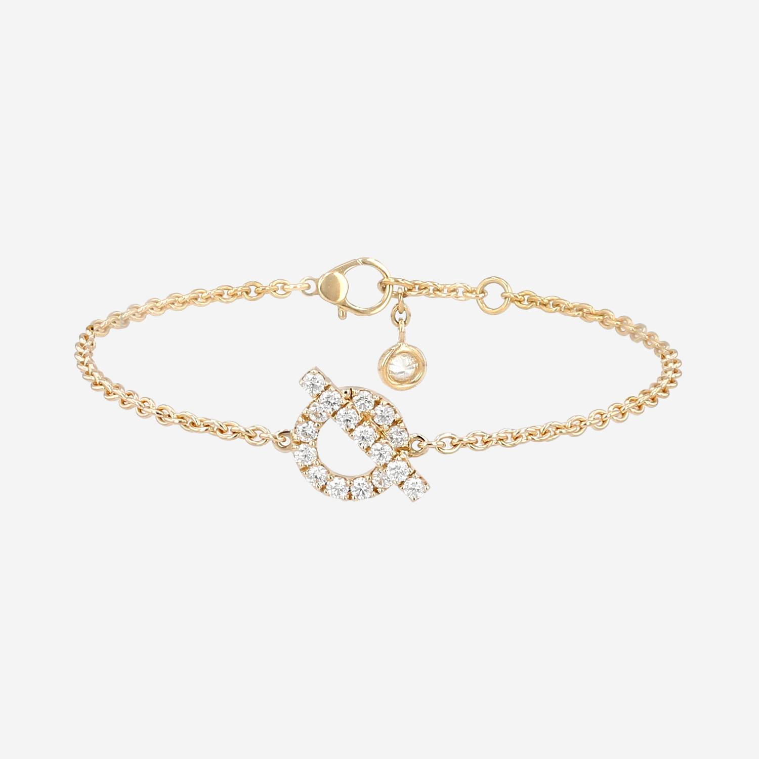 Bracelet Hermès Finesse en or jaune et diamants Bracelet Hermès Finesse en or jaune et diamants