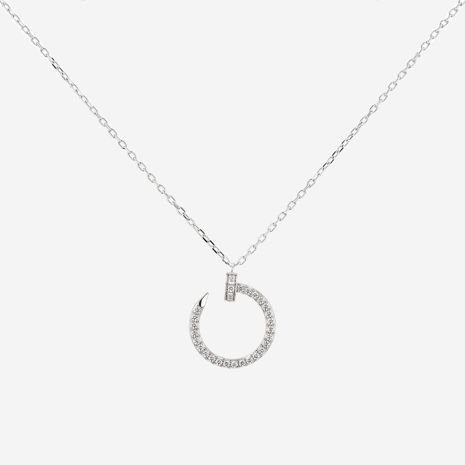 Collier Cartier Juste un clou en or blanc et diamants Collier Cartier Juste un clou en or blanc et diamants
