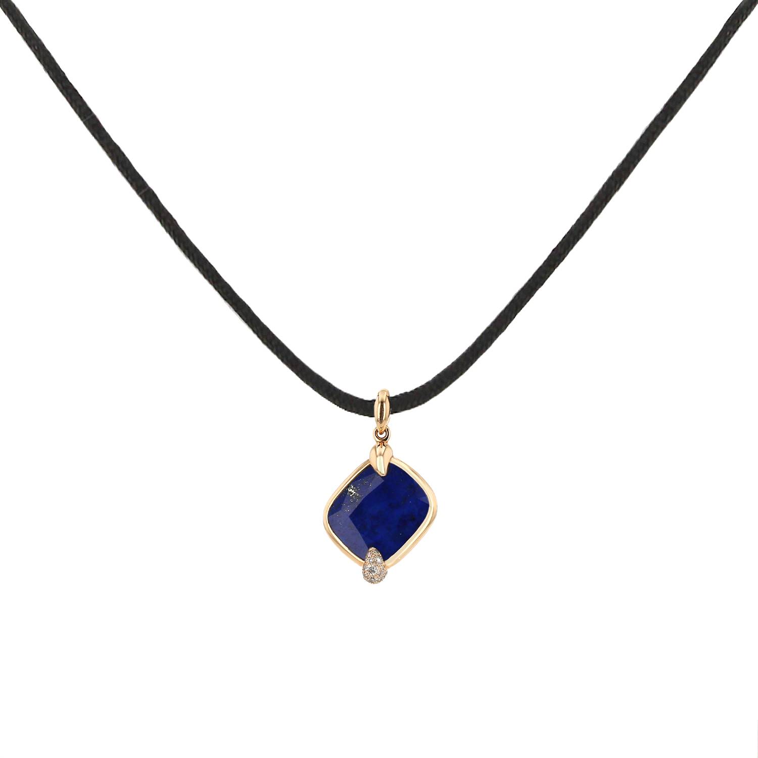 Pendentif Pomellato Ritratto grand modèle en or rose, lapis-lazuli et diamants Pendentif Pomellato Ritratto grand modèle en or rose, lapis-lazuli et diamants