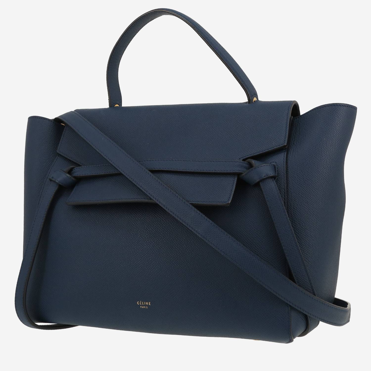 Sac à main Celine Belt Mini en cuir grainé bleu Sac à main Celine Belt Mini en cuir grainé bleu