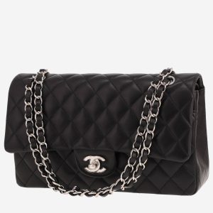 Sac à main Chanel Timeless Classic en cuir matelassé noir