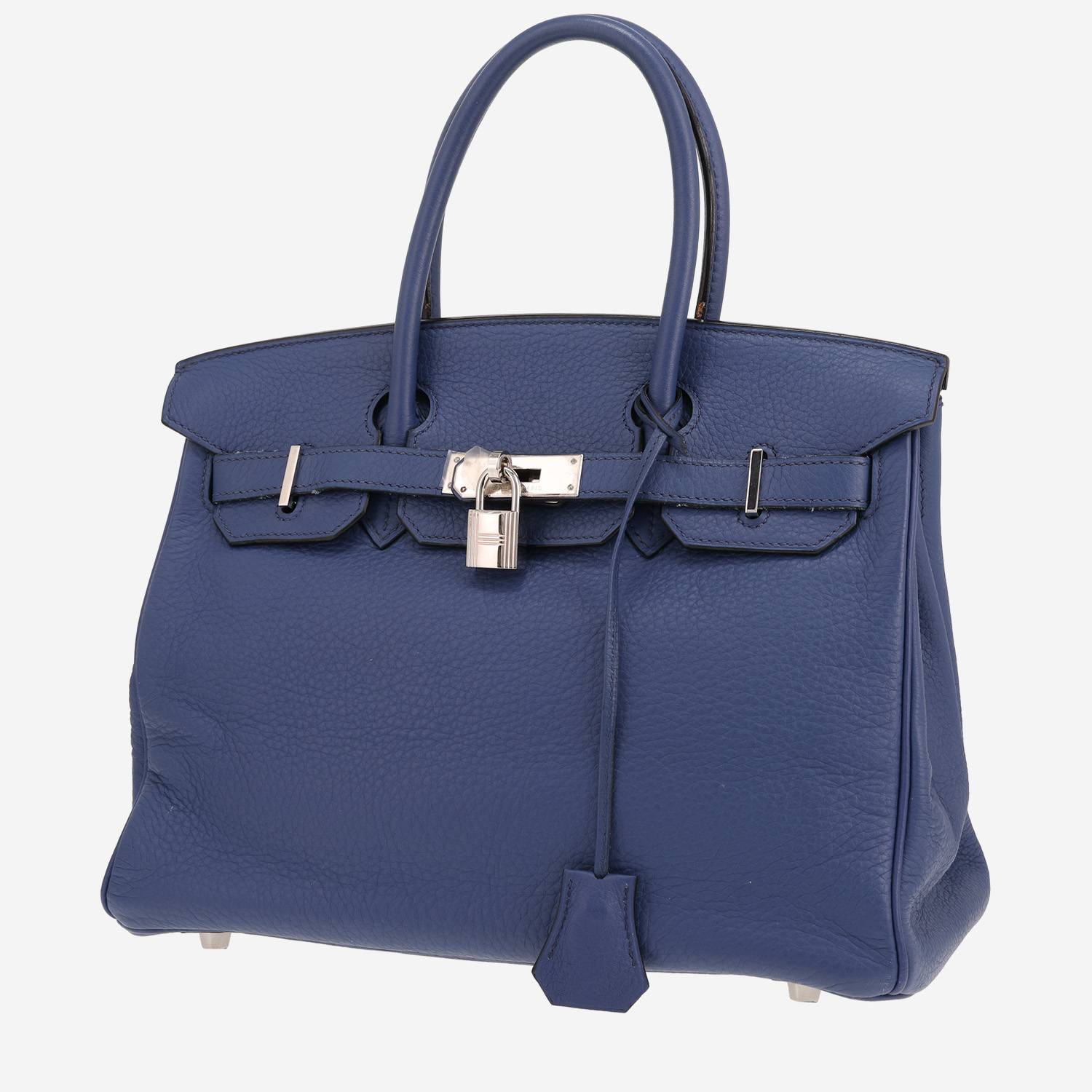 Sac à main Hermès Birkin 30 cm en cuir togo Bleu Brighton Sac à main Hermès Birkin 30 cm en cuir togo Bleu Brighton