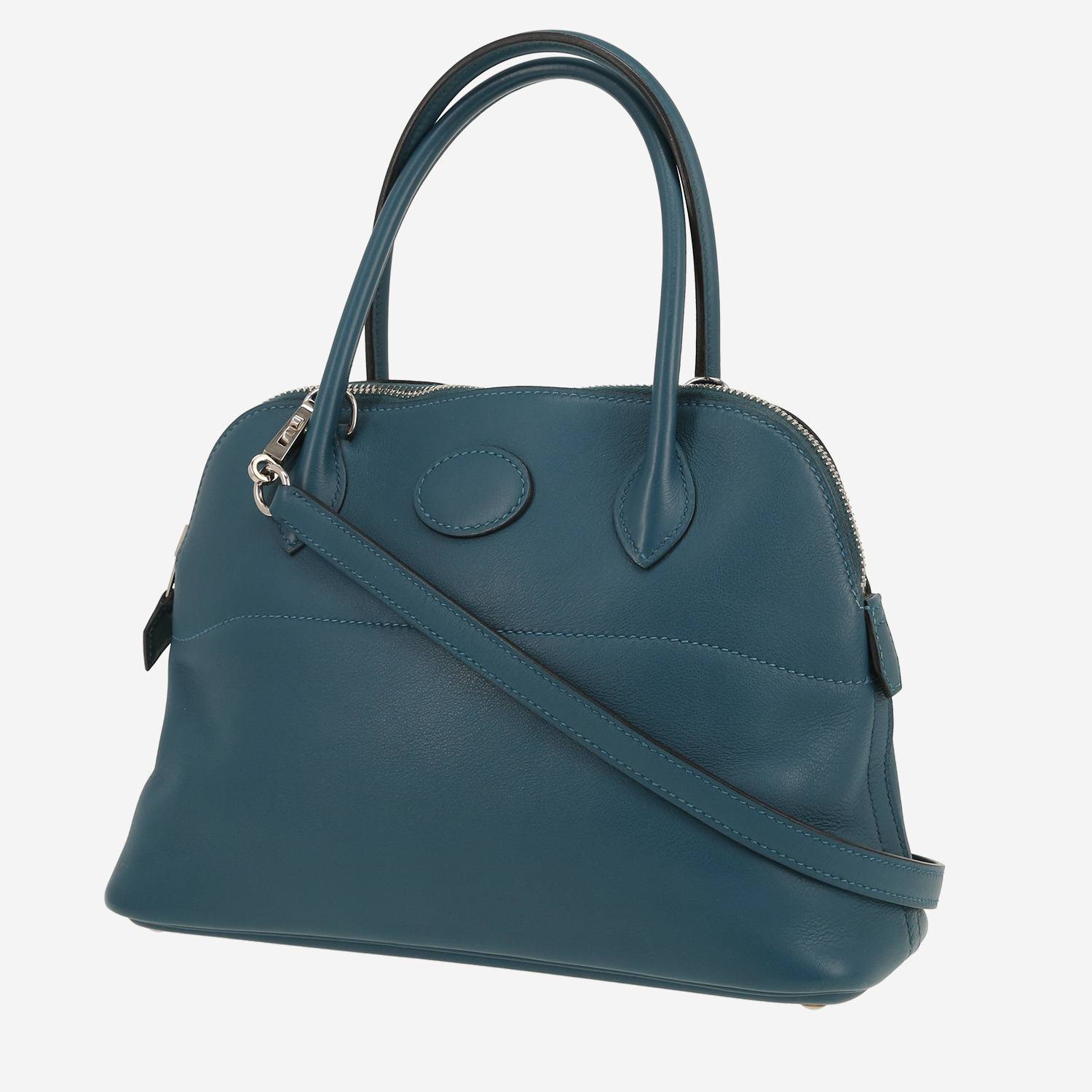 Sac à main Hermès Bolide 25 cm en cuir Swift bleu Colvert Sac à main Hermès Bolide 25 cm en cuir Swift bleu Colvert