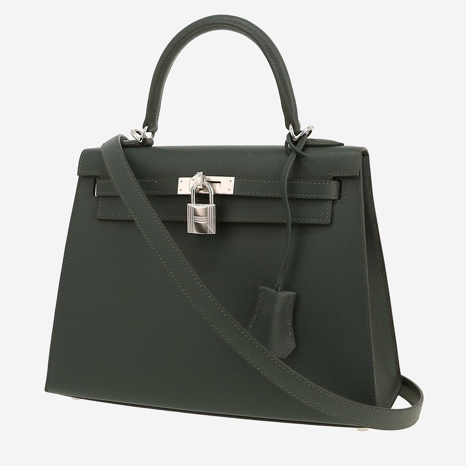 Sac à main Hermès Kelly 25 cm en cuir epsom Vert Mangrove Sac à main Hermès Kelly 25 cm en cuir epsom Vert Mangrove