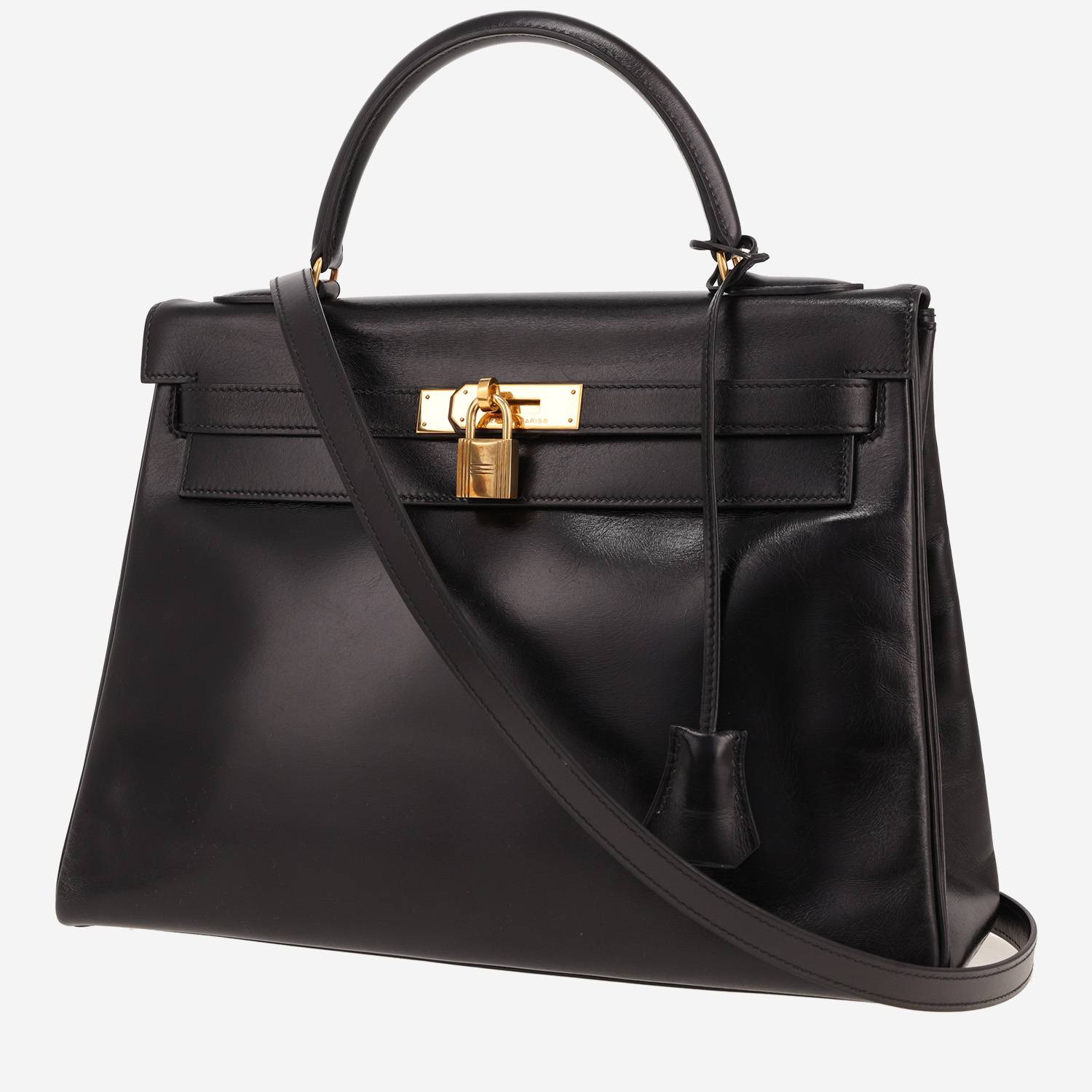 Sac à main Hermès Kelly 32 cm en cuir box noir Sac à main Hermès Kelly 32 cm en cuir box noir