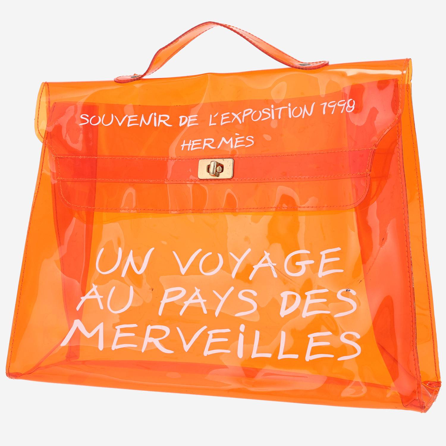 Sac à main Hermès Kelly Plastic en vinyle orange Sac à main Hermès Kelly Plastic en vinyle orange