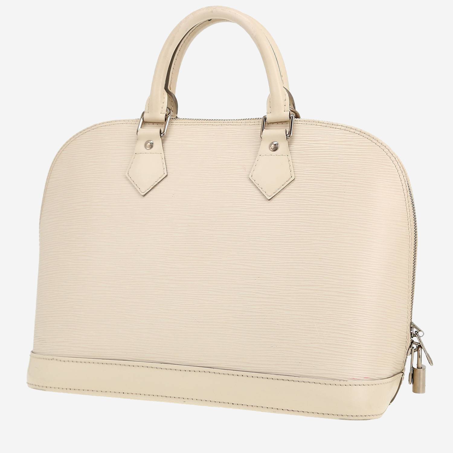 Sac à main Louis Vuitton Alma en cuir épi blanc Sac à main Louis Vuitton Alma en cuir épi blanc